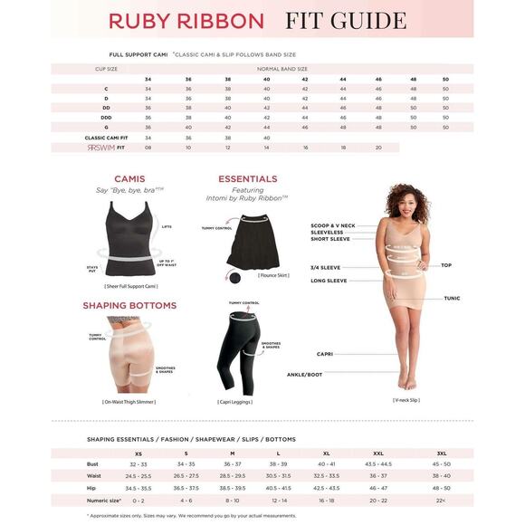 Ruby Ribbon Second Skin Camisole Women's Tank Top Size 38 Cami Beige Sand 1610 - Picture 7 of 7